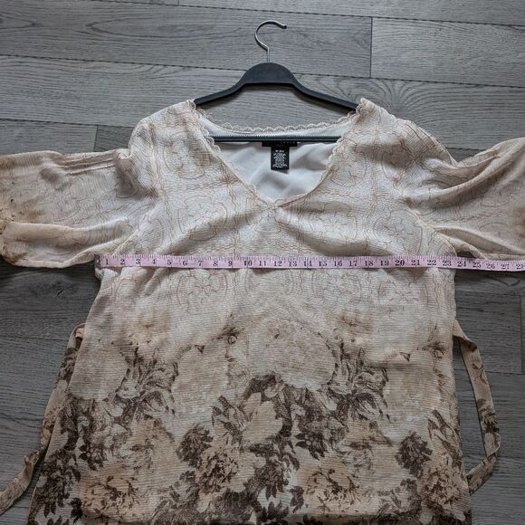 Apostrophe Boho Peasant Floral Cream Top Size 16/18 - Picture 6 of 10